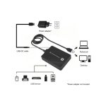 La base para portátil y replicador de puertos Conceptronic HUBBIES11B en color negro con USB 3.2 Gen 1 (3.1 Gen 1) Type-A - SKU HUBBIES11B