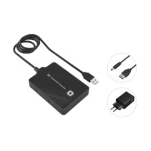 Imagen de la base para portátil y replicador de puertos Conceptronic con USB 3.2 Gen 1 Type-A en color negro, SKU HUBBIES11BP