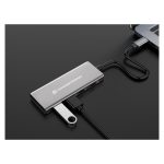 Conceptronic HUBBIES15G, hub de interfaz USB 3.2 Gen 2 (3.1 Gen 2) Type-C, velocidad de 10000 Mbit/s en color gris