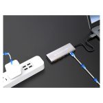 Conceptronic HUBBIES15G, hub de interfaz USB 3.2 Gen 2 (3.1 Gen 2) Type-C, velocidad de 10000 Mbit/s en color gris