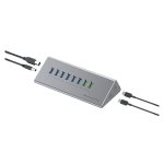 Adaptador Conceptronic HUBBIES18G USB 3.2 Gen 1 Type-B, 5000 Mbit/s, color gris, SKU HUBBIES18G