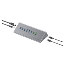 Adaptador Conceptronic HUBBIES18G USB 3.2 Gen 1 Type-B, 5000 Mbit/s, color gris, SKU HUBBIES18G