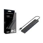 Conceptronic HUBBIES19BP hub de interfaz USB 3.2 Gen 1 Type-A con velocidad de 5000 Mbit/s en color negro. SKU: HUBBIES19BP