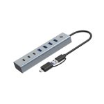 Conceptronic HUBBIES20GP hub de interfaz USB 3.2 Gen 1 (3.1 Gen 1) Type-C, 5000 Mbit/s, gris