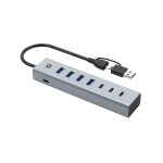 Conceptronic HUBBIES20GP hub de interfaz USB 3.2 Gen 1 (3.1 Gen 1) Type-C, 5000 Mbit/s, gris