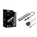 Conceptronic HUBBIES20GP hub de interfaz USB 3.2 Gen 1 (3.1 Gen 1) Type-C, 5000 Mbit/s, gris