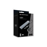 Conceptronic HUBBIES21GP hub de interfaz USB 3.2 Gen 1 Type-A, velocidad de 5000 Mbit/s, color gris