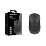 Ratón Conceptronic LORCAN04B diseñado para oficina, ambidextro, inalámbrico RF y Bluetooth, con sensor óptico de 1600 DPI.