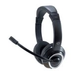 Auriculares alámbricos Conceptronic POLONA02B, diadema juego en color negro, diseñados para una experiencia de juego envolvente