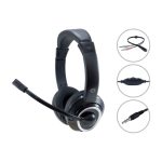 Auriculares alámbricos Conceptronic POLONA02BA con diadema para juegos en color negro
