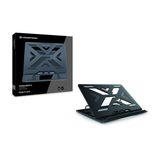 Conceptronic ERGO Laptop Cooling Stand Soporte para ordenador portátil Negro 39,6 cm (15.6″) 1 Conceptronic ERGO Laptop Cooling Stand soporte para ordenador portátil negro