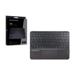 Teclado universal Bluetooth QWERTY de Conceptronic en color negro, diseño italiano, modelo TOBIN01BIT