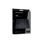 Teclado universal Bluetooth QWERTY de Conceptronic en color negro, diseño italiano, modelo TOBIN01BIT