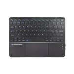 Teclado universal Bluetooth QWERTY de Conceptronic en color negro, diseño italiano, modelo TOBIN01BIT