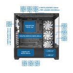 Imagen de la CoolBox Gaming Caja ATX modelo GA250 con USB-C 3.2, 4 Ventiladores ARGB y sin FTE, SKU COO-CHA-GA250-0