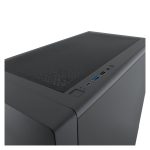 Vista de la CoolBox Gaming Caja ATX modelo GA450 Starlight Black con iluminación ARGB y puerto USB-C 3.2 Gen1. SKU: COO-CHA-GA450B-0
