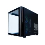 CoolBox GAMING Caja MATX modelo GM100 con puertos USB 3.2 Gen1 y tres ventiladores ARGB, SKU COO-CHA-GM100-0
