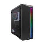 Caja de equipo ATX Deep Gaming modelo A200 con soporte USB 3.2 Gen1, iluminación ARGB y un ventilador Iris, SKU COO-DGC-A200-0