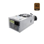CoolBox fuente de alimentación TFX de 300W con certificación 80+ Bronze, rango de voltaje de 100V a 240V, SKU: COO-FA300TBZ, ideal para eficiencia energética.