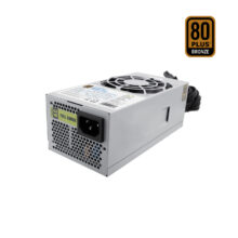 CoolBox fuente de alimentación TFX de 300W con certificación 80+ Bronze, rango de voltaje de 100V a 240V, SKU: COO-FA300TBZ, ideal para eficiencia energética.