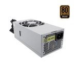 CoolBox fuente de alimentación TFX de 300W con certificación 80+ Bronze, rango de voltaje de 100V a 240V, SKU: COO-FA300TBZ, ideal para eficiencia energética.