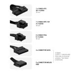 CoolBox fuente de alimentación ATX modelo CoolPower de 650W, certificación 80+ Bronze, voltaje adaptable 115V-230V, SKU COO-FACPO-650