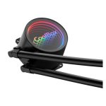 CoolBox GAMING REFRIGERACION LIQUIDA ARGB INFINITE LIQUID240 negro. SKU: COO-KRL240-4-ARB. Sistema de refrigeración líquida con iluminación ARGB para PCs de alto rendimiento.