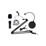 CoolBox micrófono de streaming con conexión USB incluye filtro antipolvo, brazo articulado y trípode, SKU COO-MIC-CPD03