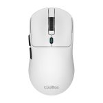 CoolBox GAMING RATON W03 blanco ultraligero, inalámbrico, recargable con 10,000 DPI, SKU COO-MOU-W03-W