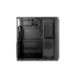 CoolBox CAJA ATX F750 con dos puertos USB 3.2 Gen1, peso de 500 gramos y fuente de poder de 500W. SKU COO-PCF750-1.