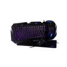 Deep Gaming DG-KTRAA-10, teclado QWERTY español con ratón USB para juego, color negro, SKU DG-KTRAA-10