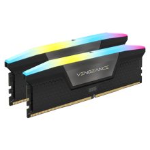 Corsair Vengeance RGB módulo de memoria RAM de 32 GB (2 x 16 GB) DDR5, modelo CMH32GX5M2E6000C36, en vista superior con iluminación RGB
