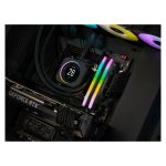 Corsair Vengeance RGB módulo de memoria RAM de 32 GB (2 x 16 GB) DDR5, modelo CMH32GX5M2E6000C36, en vista superior con iluminación RGB