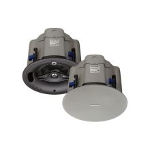 Vista del altavoz Crestron 6507531 de 2 vías en color gris, opción alámbrica con una potencia de 125W. SKU SAROS IC6T-W-T-EACH+.