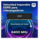 Módulo de memoria Crucial Pro CP2K32G64C40U5B de 64 GB, que incluye dos unidades de 32 GB cada una, tipo DDR5
