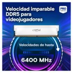 Módulo de memoria Crucial Pro CP2K32G64C40U5W con 64 GB de capacidad total, distribuida en 2 x 32 GB DDR5