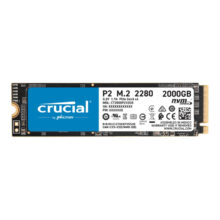 Crucial P2 2 TB SSD NVMe M.2 PCI Express 3.0, modelo CT2000P2SSD8, ofrece alto rendimiento y gran capacidad de almacenamiento