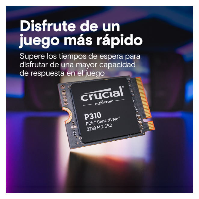 Crucial P310 2TB PCIe Gen4 NVMe 2230 M.2 SSD 4 Beneficios Crucial P310 2TB PCIe Gen4 NVMe 2230 M.2 SSD