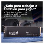Imagen del disco SSD Crucial P310 de 4 TB con interfaz M.2 PCIe 4.0 NVMe, SKU CT4000P310SSD8