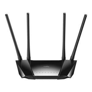 Imagen del router inalámbrico Cudy LT400, banda única de 2,4 GHz, con tecnología 4G color negro. SKU LT400