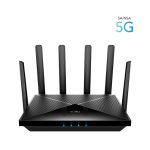 Cudy P5 router inalámbrico de doble banda 2,4 GHz y 5 GHz con Gigabit Ethernet, SKU P5, en color negro