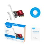 Imagen del Cudy PE25, un adaptador y tarjeta de red interno Ethernet con altas especificaciones de conectividad y el SKU PE25