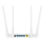 Cudy WR1200 router inalámbrico de doble banda (2,4 GHz y 5 GHz) en color blanco, ideal para conexiones Ethernet rápidas. SKU: WR1200