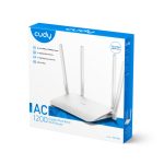 Router Cudy WR1300 con capacidad Gigabit Ethernet, doble banda 2,4 GHz y 5 GHz en color blanco con SKU WR1300