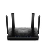 Router inalámbrico Cudy WR3000 de doble banda (2,4 GHz / 5 GHz) con Gigabit Ethernet en color negro, modelo WR3000