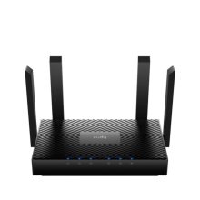 Router inalámbrico Cudy WR3000 de doble banda (2,4 GHz / 5 GHz) con Gigabit Ethernet en color negro, modelo WR3000