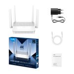 Router inalámbrico Cudy AX3000 con Gigabit Ethernet y doble banda 2,4 GHz / 5 GHz en color blanco, SKU WR3000S.