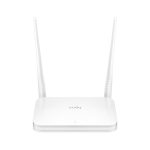 Vista del Cudy WR300 router inalámbrico Ethernet rápido, banda única de 2,4 GHz, en color blanco, SKU: WR300