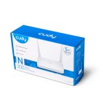 Vista del Cudy WR300 router inalámbrico Ethernet rápido, banda única de 2,4 GHz, en color blanco, SKU: WR300