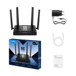 Cudy WR3600H router inalámbrico de doble banda con Gigabit Ethernet para redes de 2,4 GHz y 5 GHz. SKU: WR3600H. Color negro.